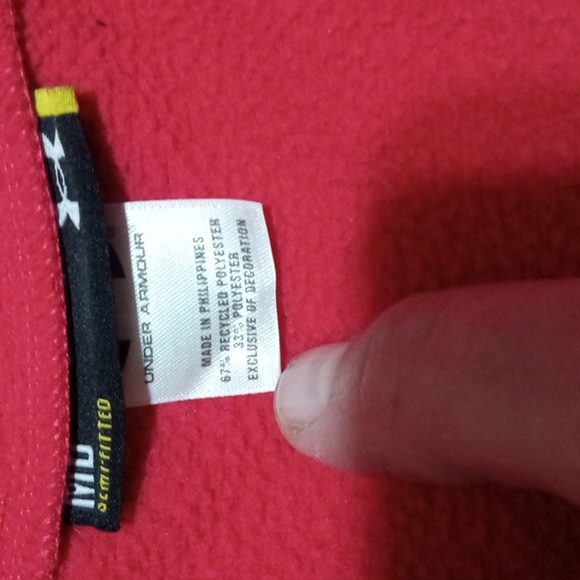 Under Armour Girls Medium Pink Hooded Jacket - Picture 4 of 12